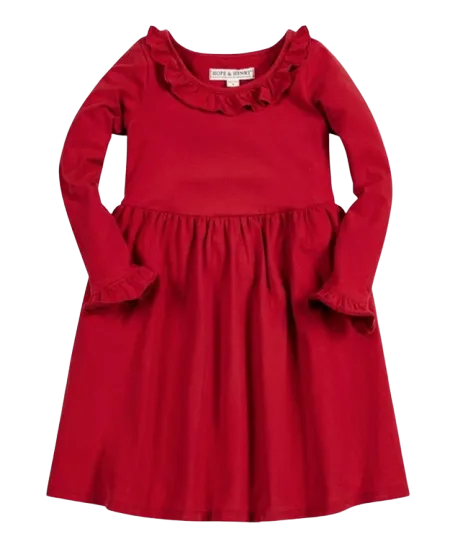 23HG70 - Ruffle Trim Knit Dress
