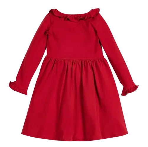 23HG70 - Ruffle Trim Knit Dress