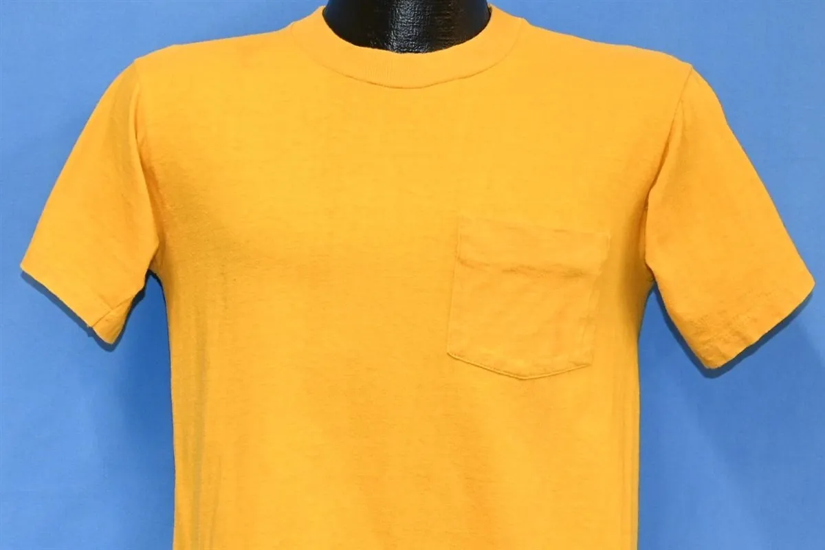 70s Class of 1980 Roach Iron On Yellow Pocket t-shirt Small
