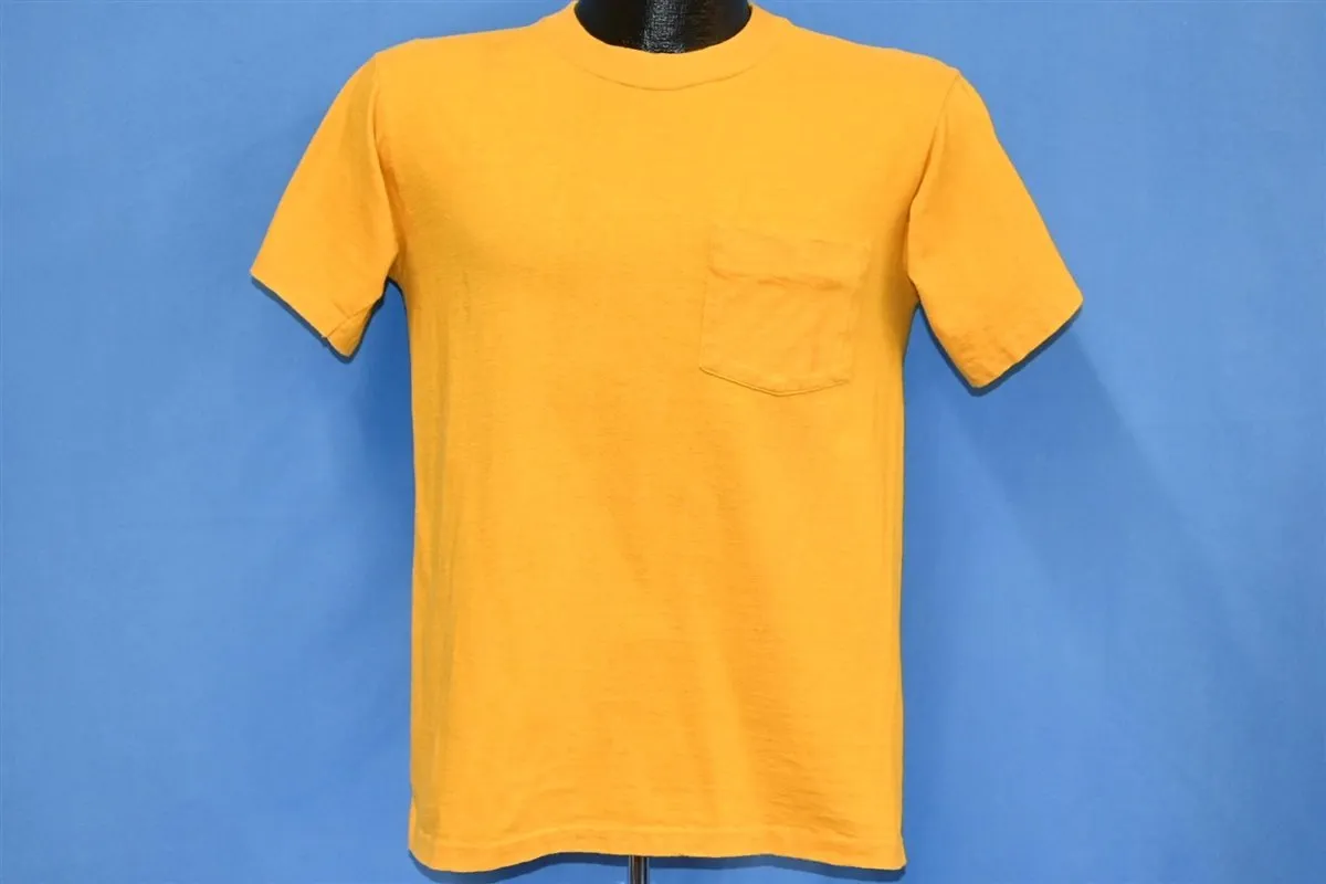 70s Class of 1980 Roach Iron On Yellow Pocket t-shirt Small