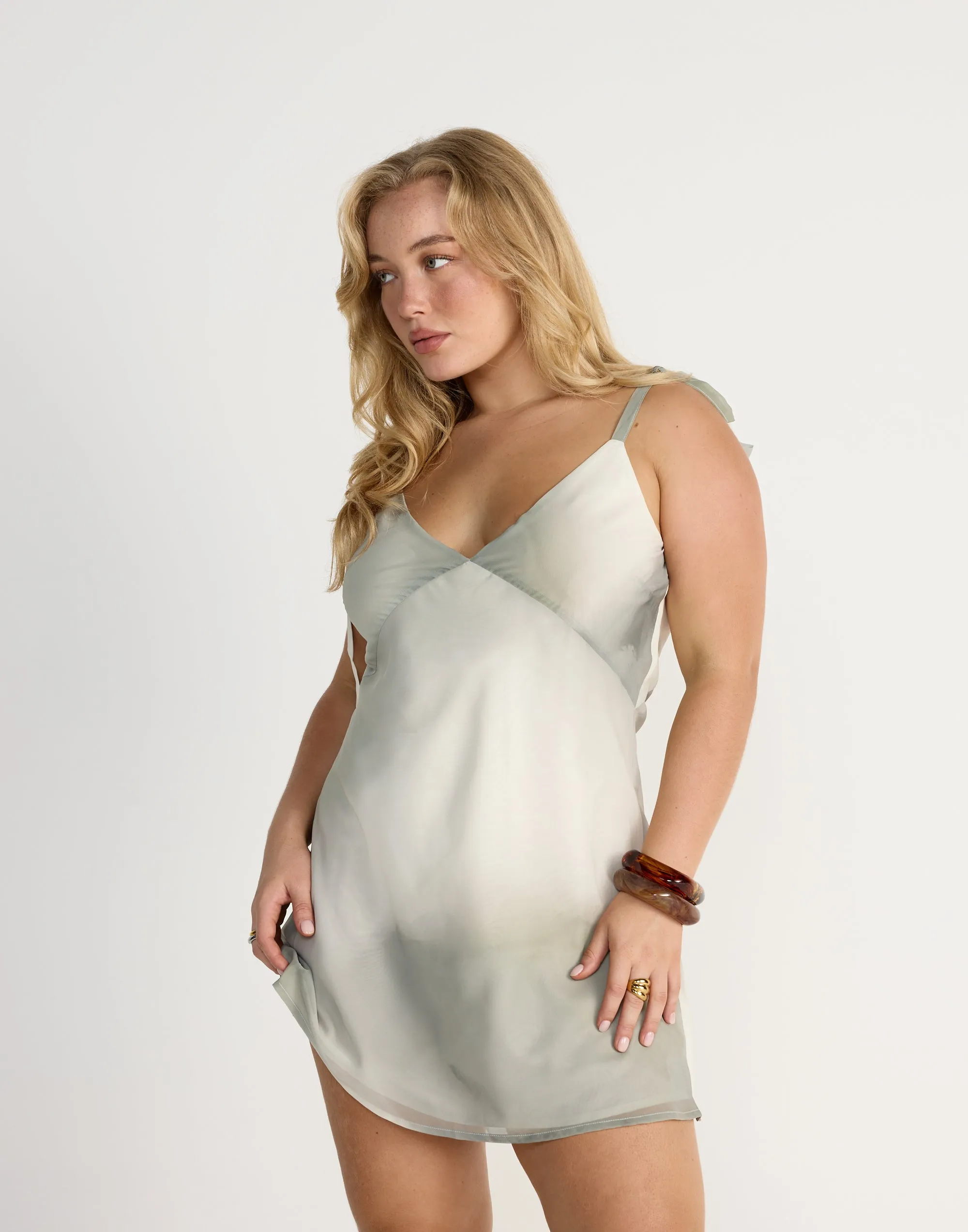 Adrina Mini Dress (Sage)