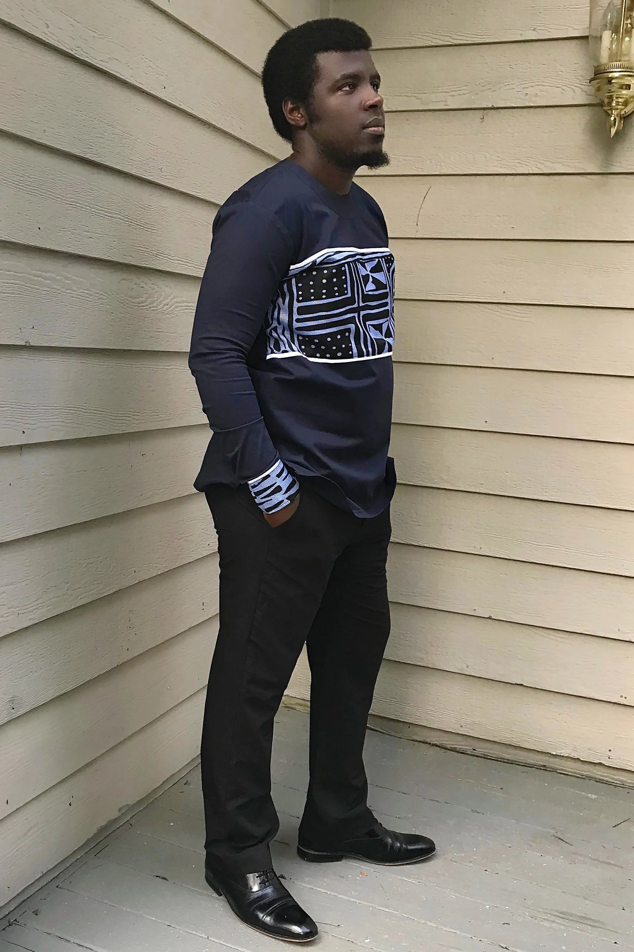 Bamileke Long Sleeves African Print Men Shirt
