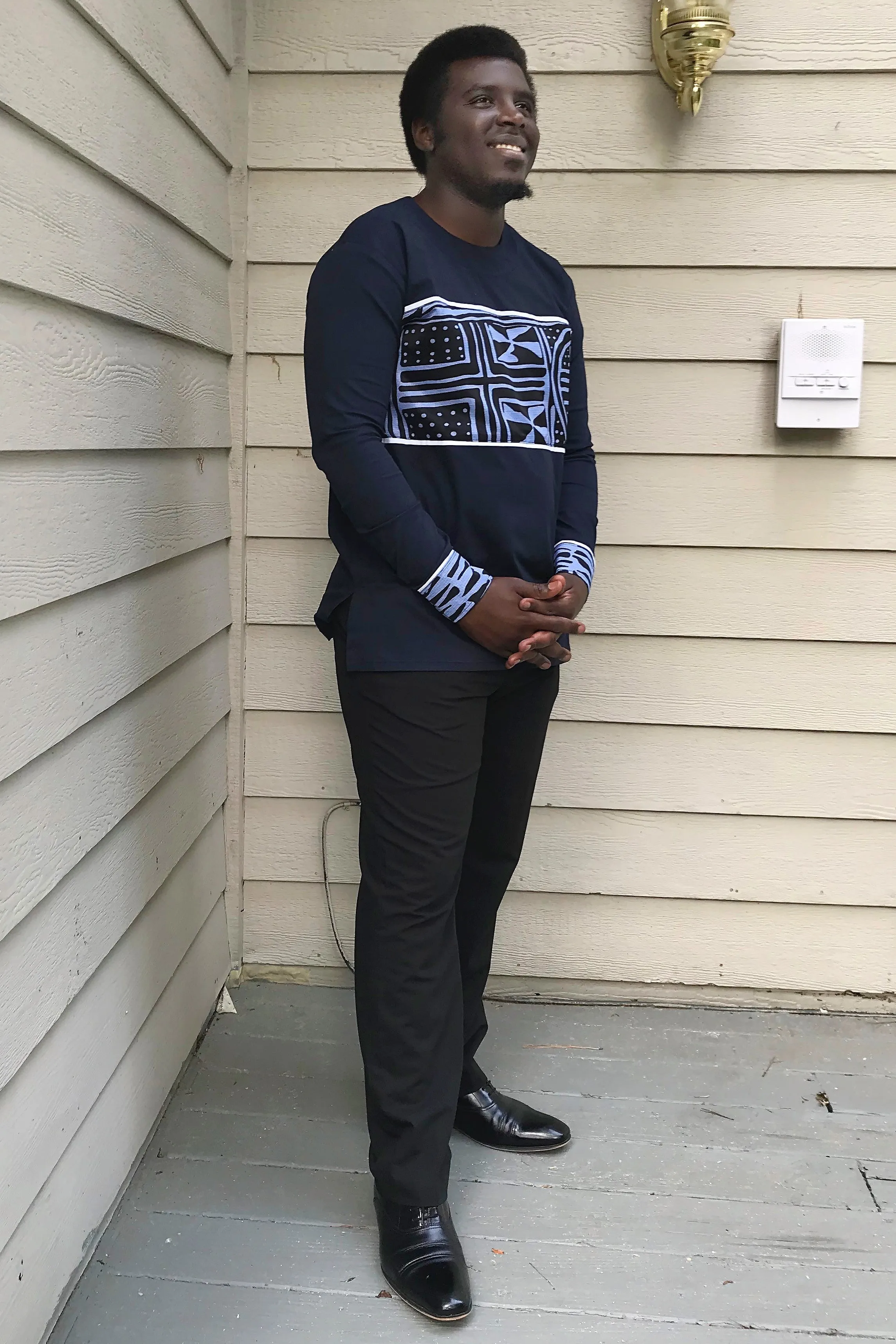 Bamileke Long Sleeves African Print Men Shirt