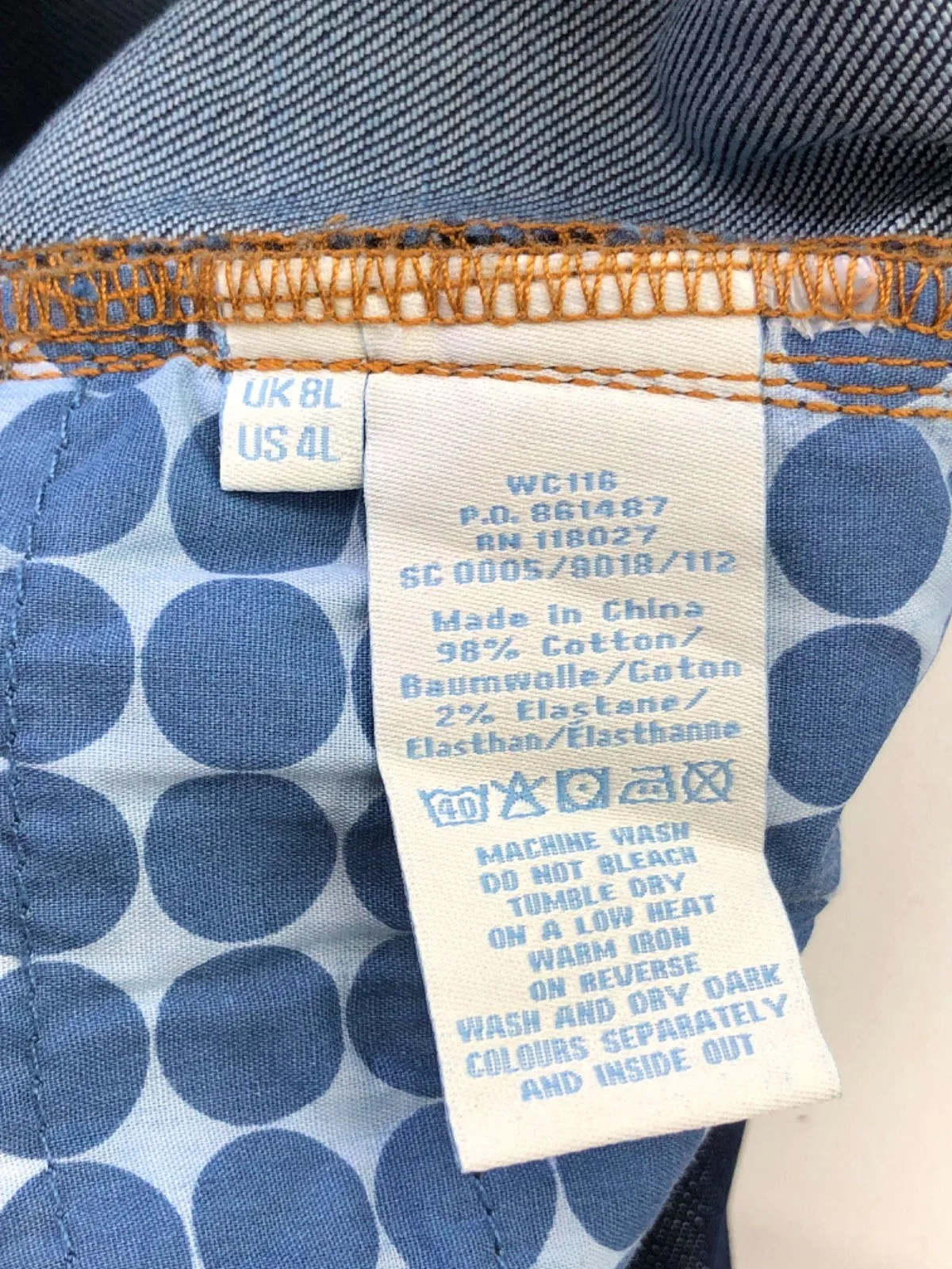 Boden Blue Classic Fit Full Length Jeans UK 8L