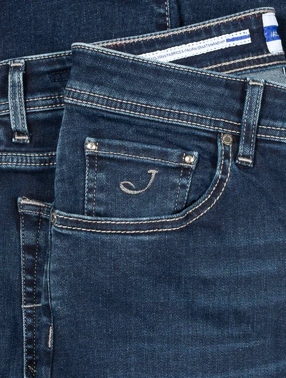 Burgundy Badge Slim Fit Jeans Denim