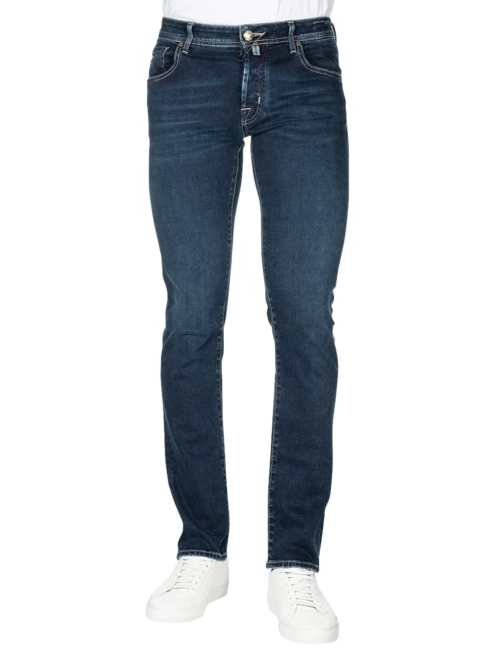 Burgundy Badge Slim Fit Jeans Denim