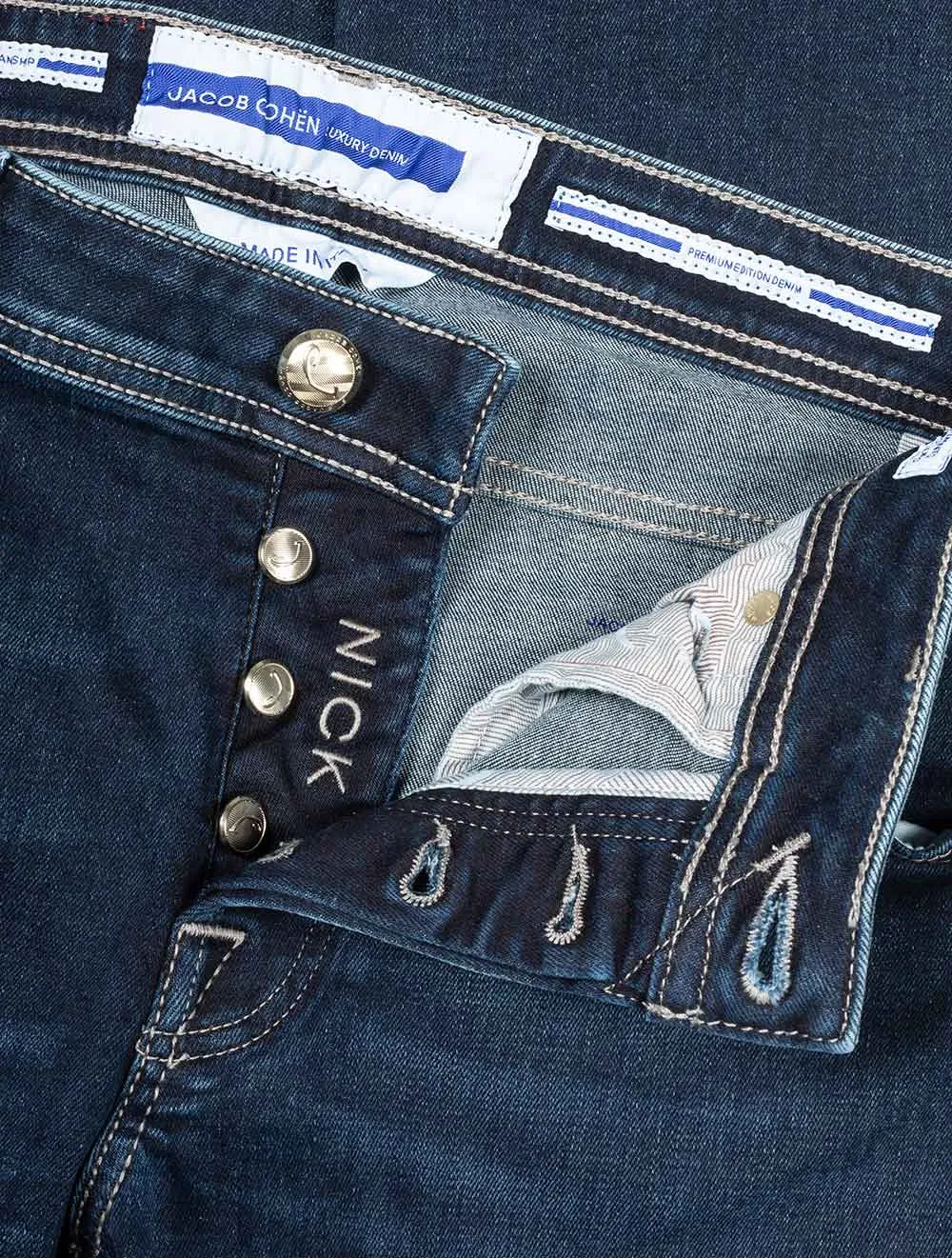 Burgundy Badge Slim Fit Jeans Denim
