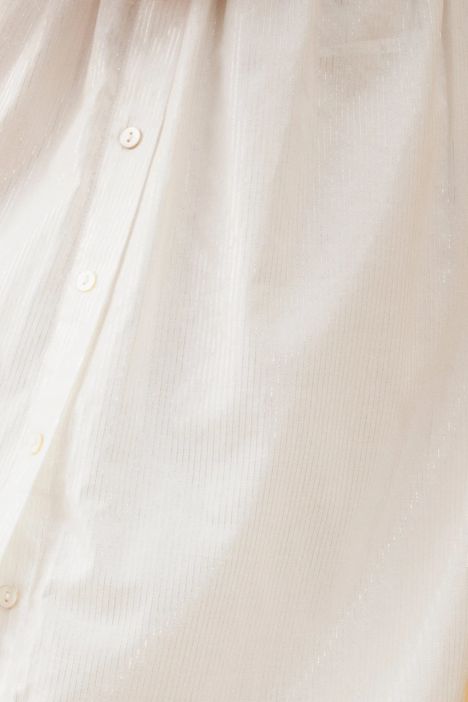 Buttoned Midi Skirt In Metallic Stripe