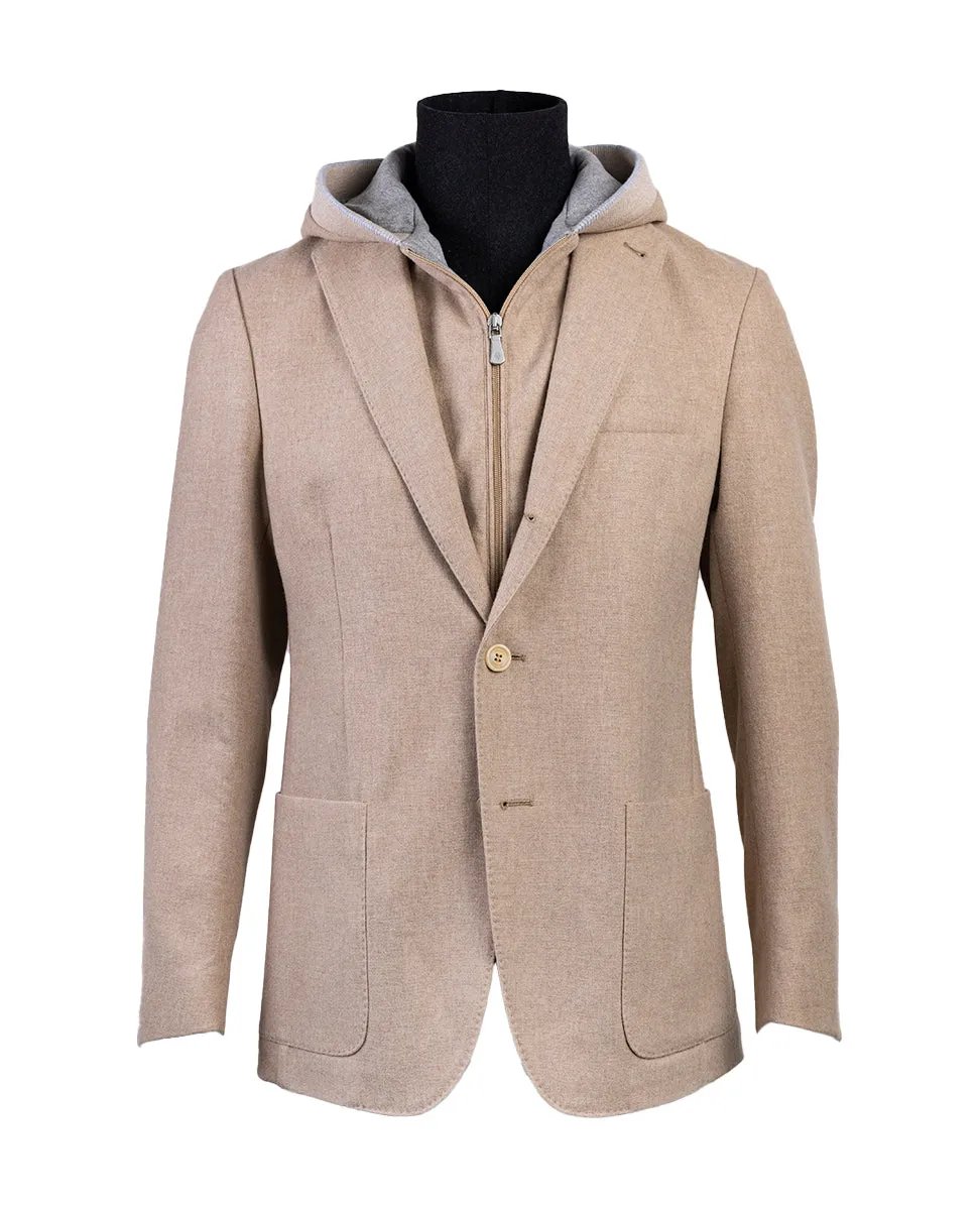 Cashmere Wool Bib Jacket