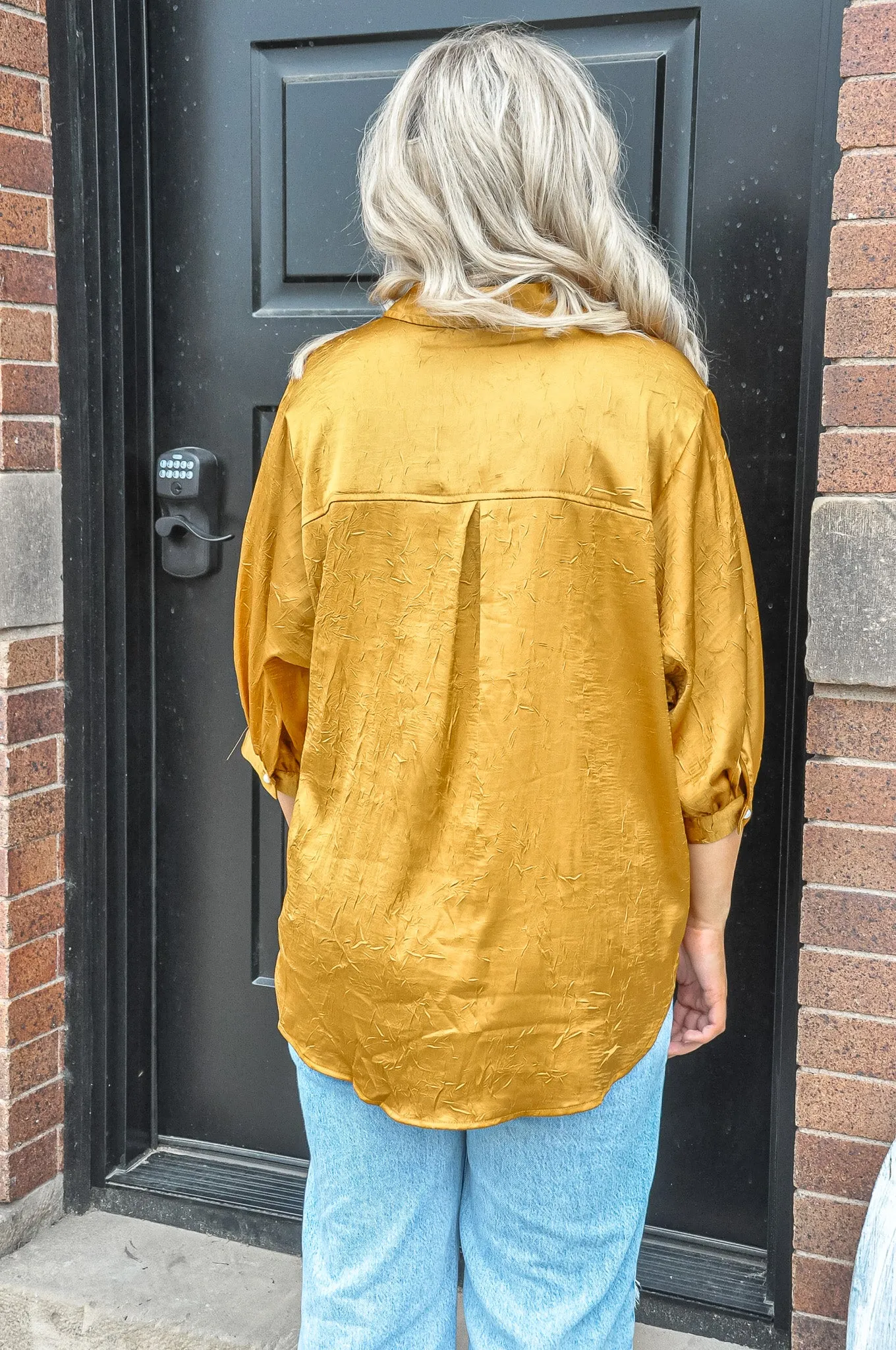 Casual Camel Button Down Shirt