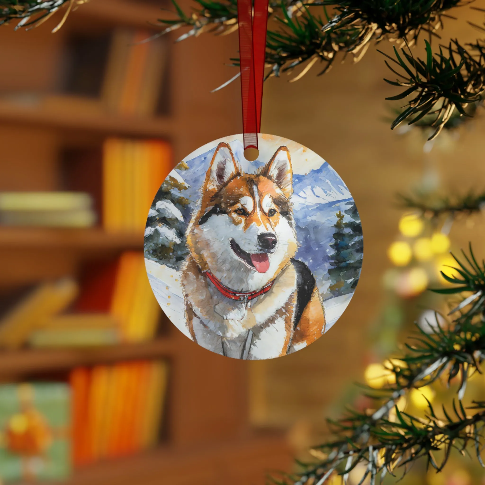 Chinook 'Sled Dog' Metal Ornaments