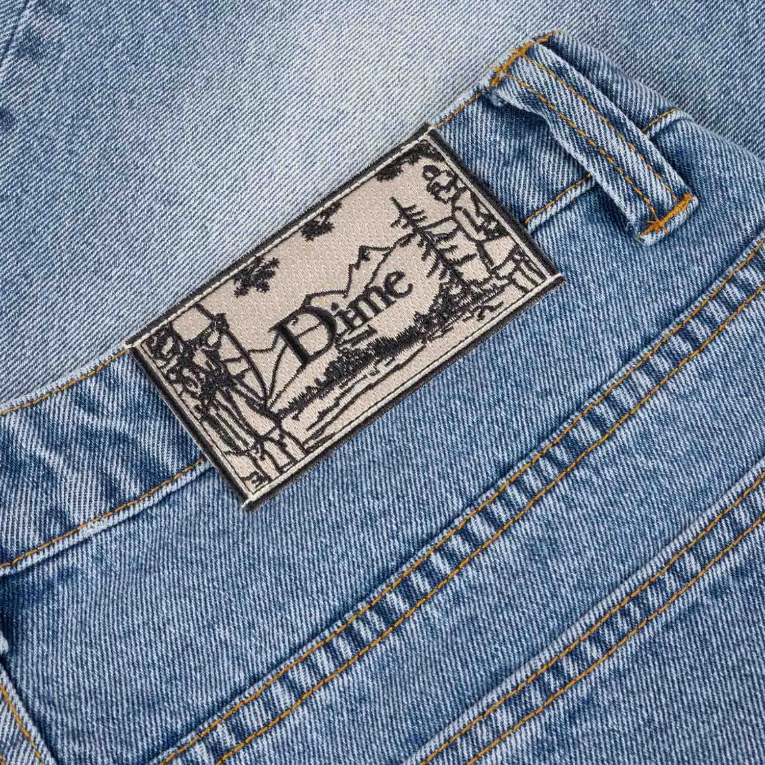 Classic Relaxed Denim Pants, Sandblasted Blue