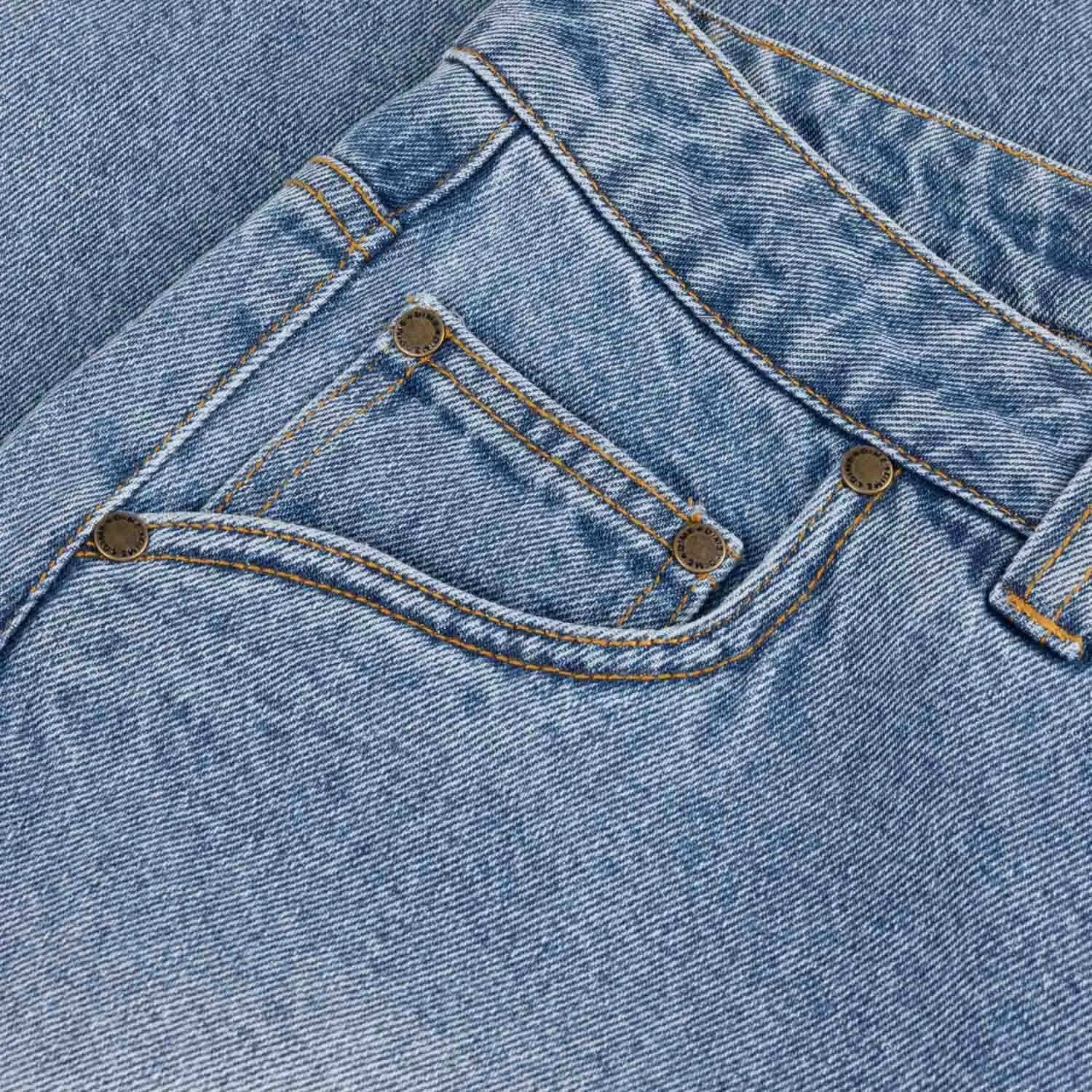 Classic Relaxed Denim Pants, Sandblasted Blue