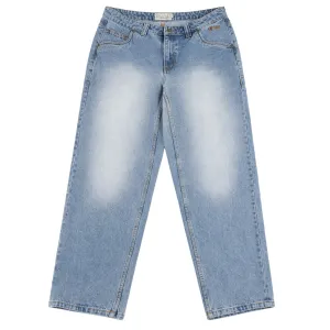 Classic Relaxed Denim Pants, Sandblasted Blue
