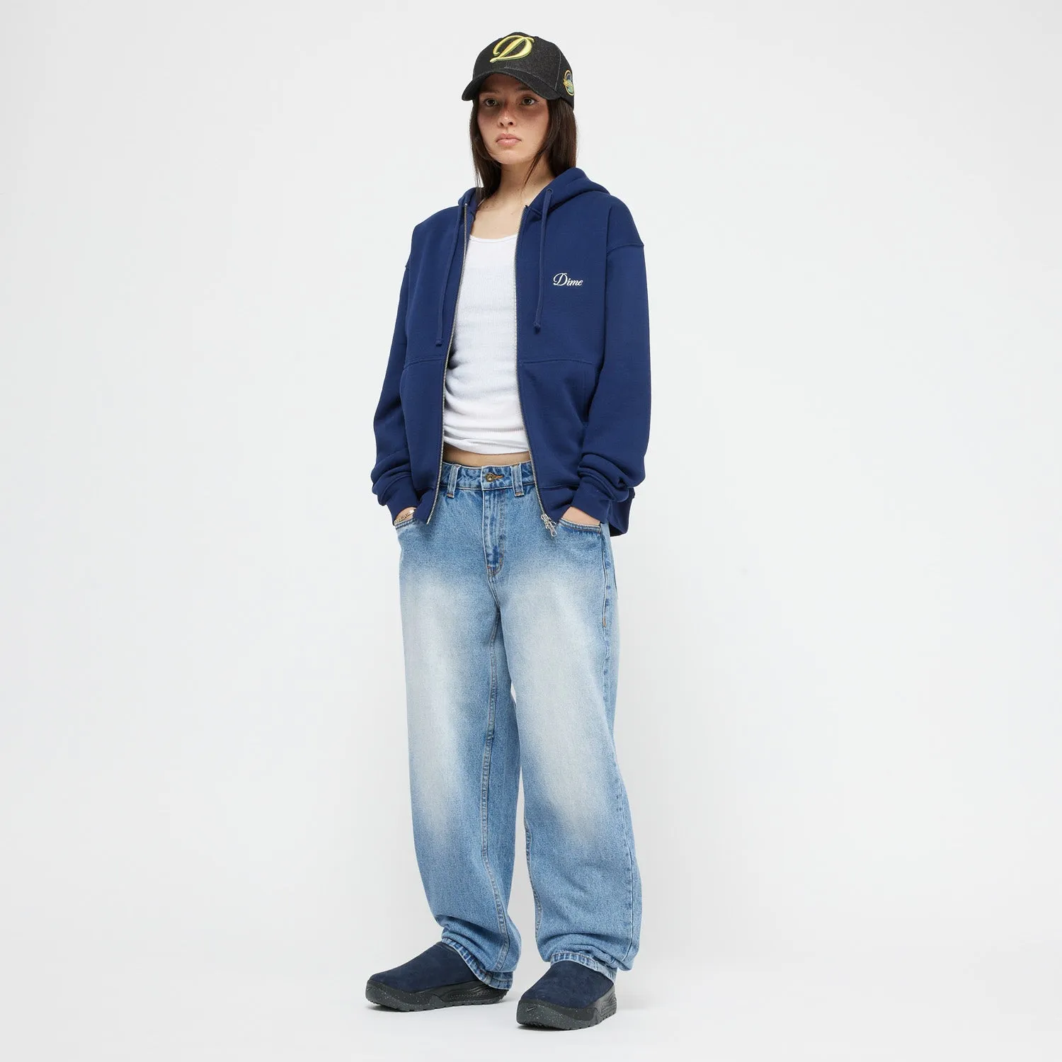 Classic Relaxed Denim Pants, Sandblasted Blue