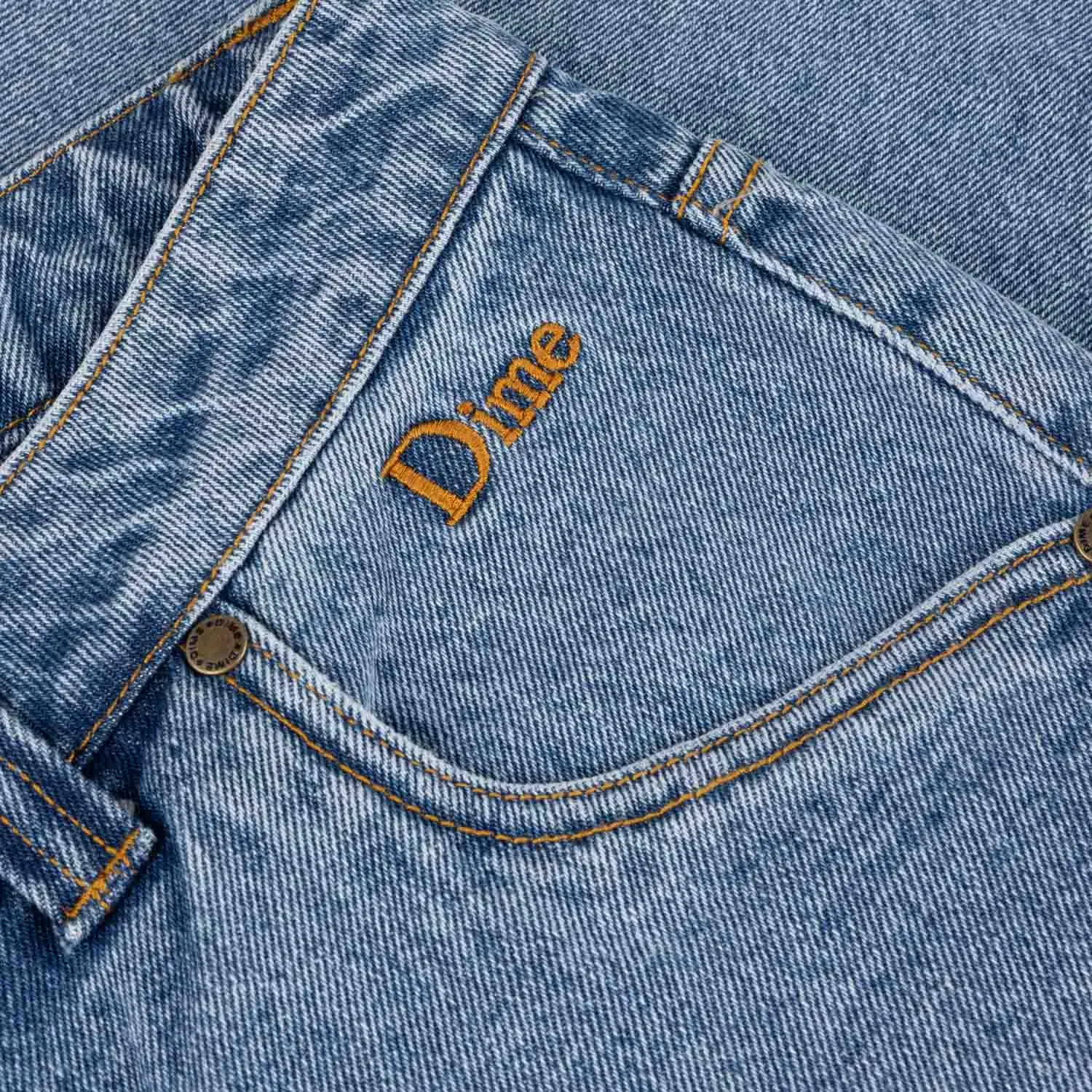 Classic Relaxed Denim Pants, Sandblasted Blue