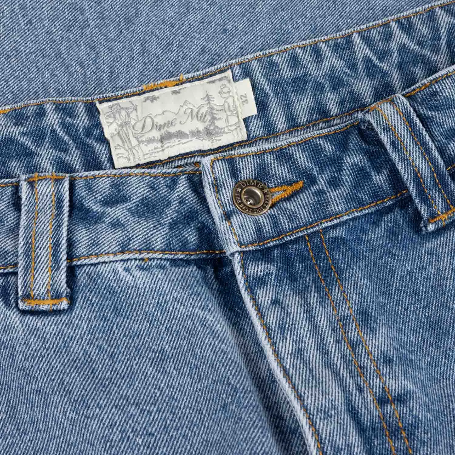 Classic Relaxed Denim Pants, Sandblasted Blue