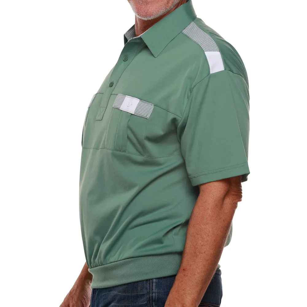 Classics By Palmland Knit Short Sleeve Banded Bottom Shirt 6010-646S Sage
