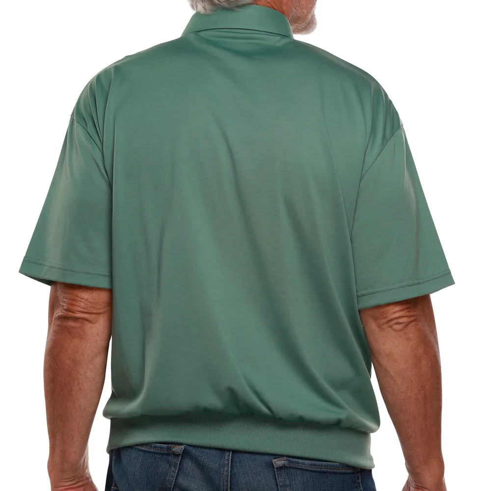 Classics By Palmland Knit Short Sleeve Banded Bottom Shirt 6010-646S Sage