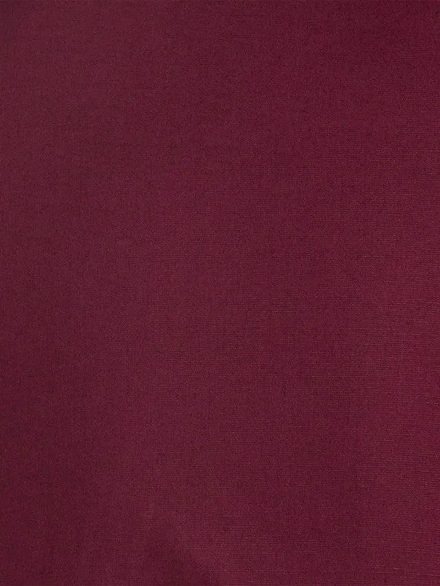 Colorplus Maroon Solid Tailored Fit Cotton Blend Casual Shirt
