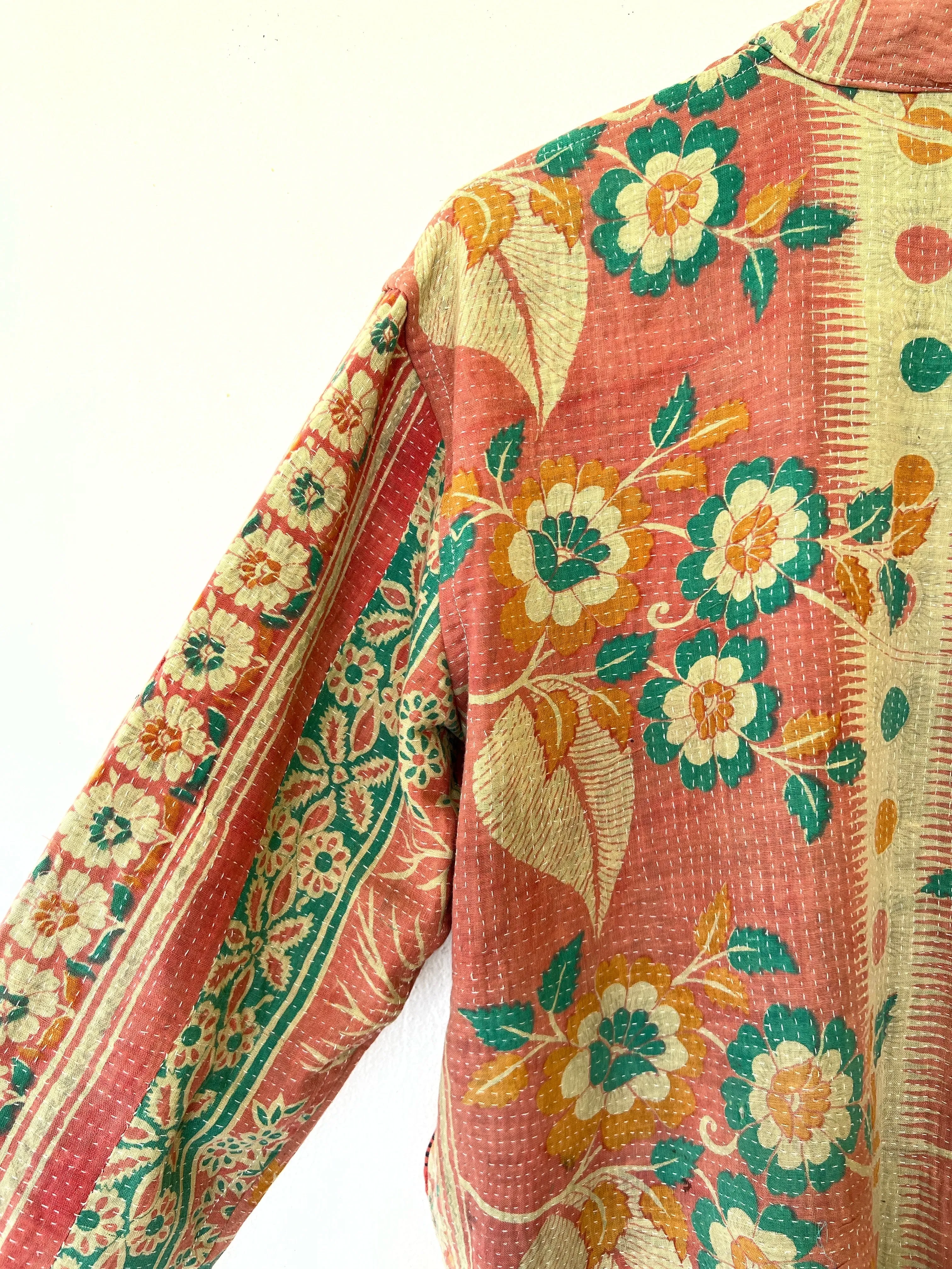 Cotton Kantha Crop Jacket