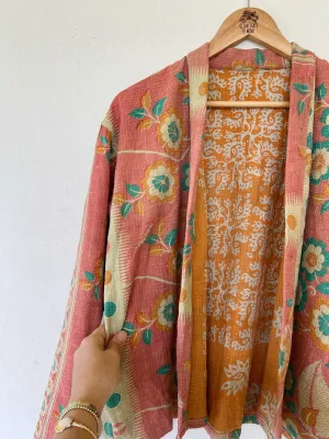 Cotton Kantha Crop Jacket