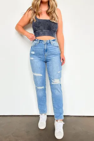 Covella High Rise Distressed Straight Jeans - FINAL SALE