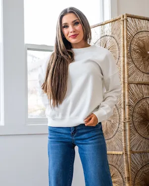 Cozy Crewneck Sweatshirt - Off White