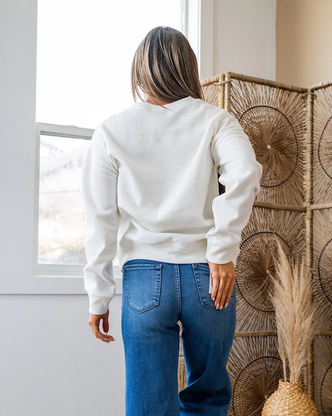 Cozy Crewneck Sweatshirt - Off White
