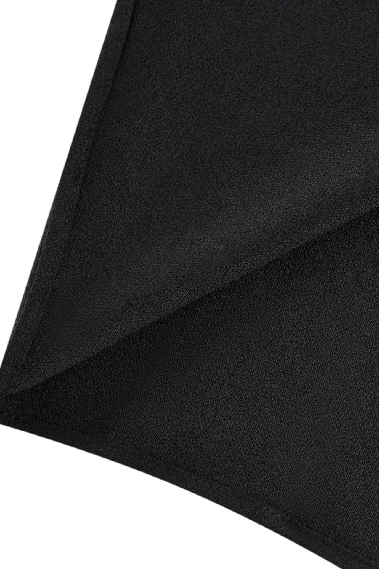 Crepe Ruffled Stand Collar Blouse With Double Tie Detail