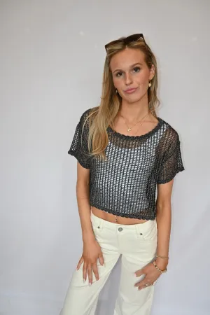 Crochet Lurex Tee