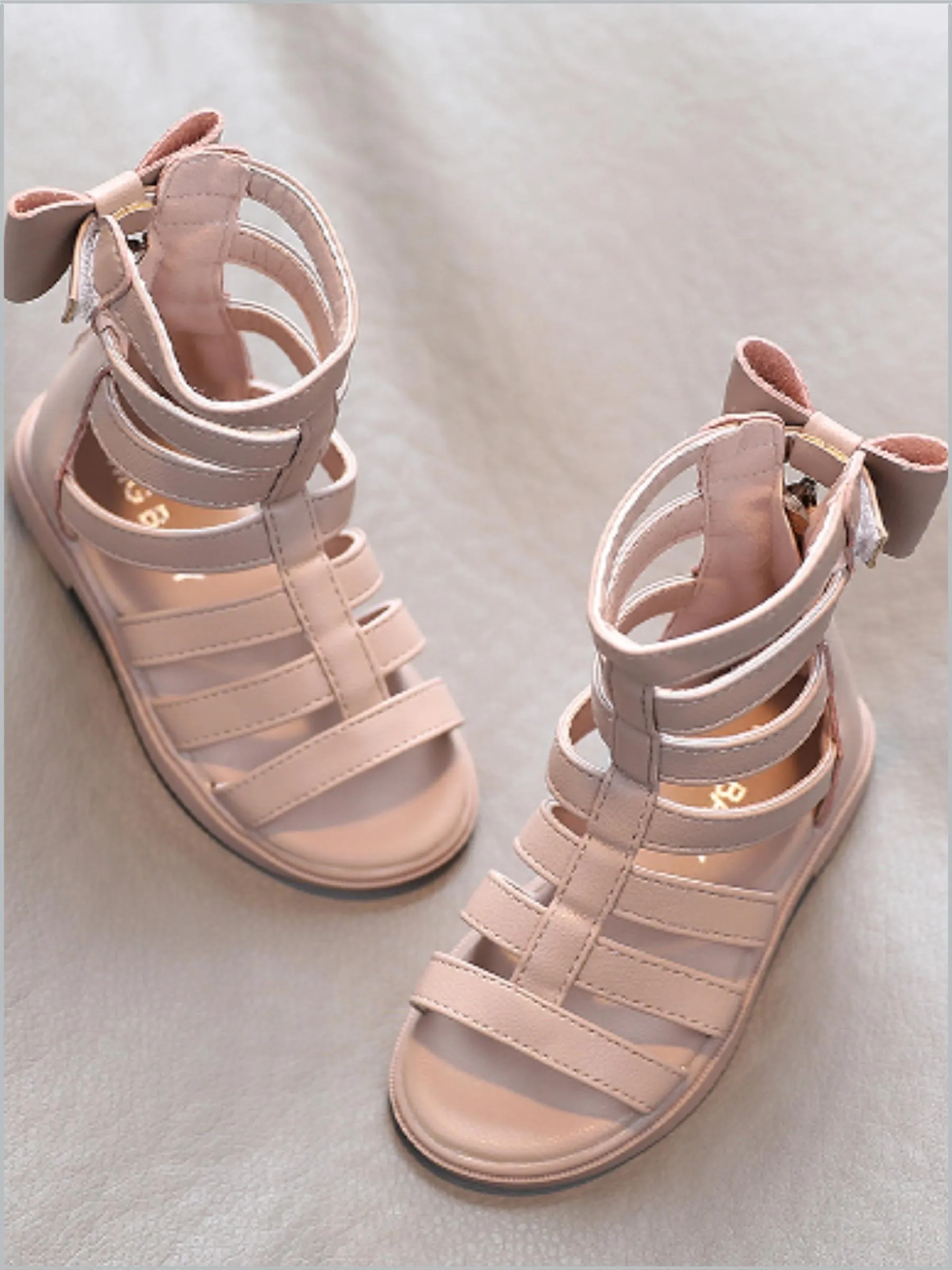 Cute Bow Gladiator Boot Sandals By Liv and Mia