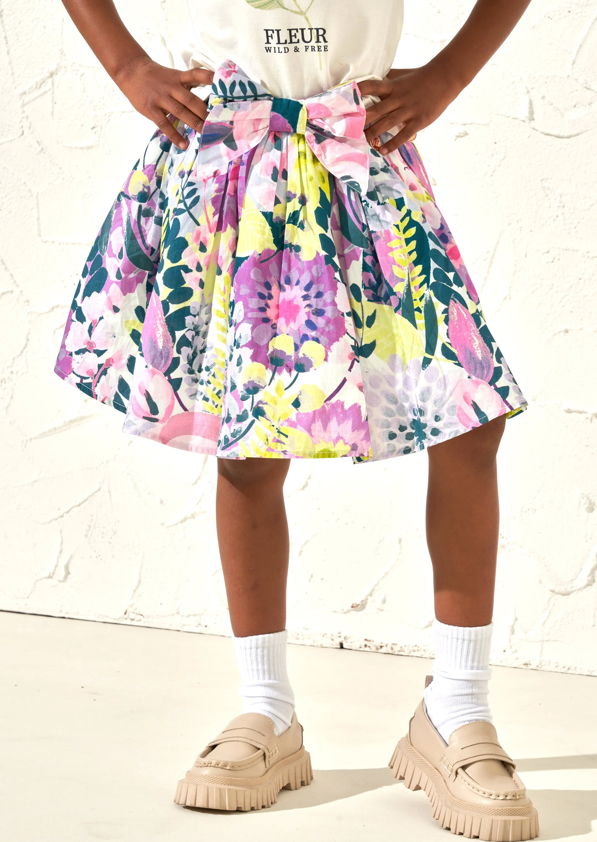 Darcy Lavender Print Tiered Skirt