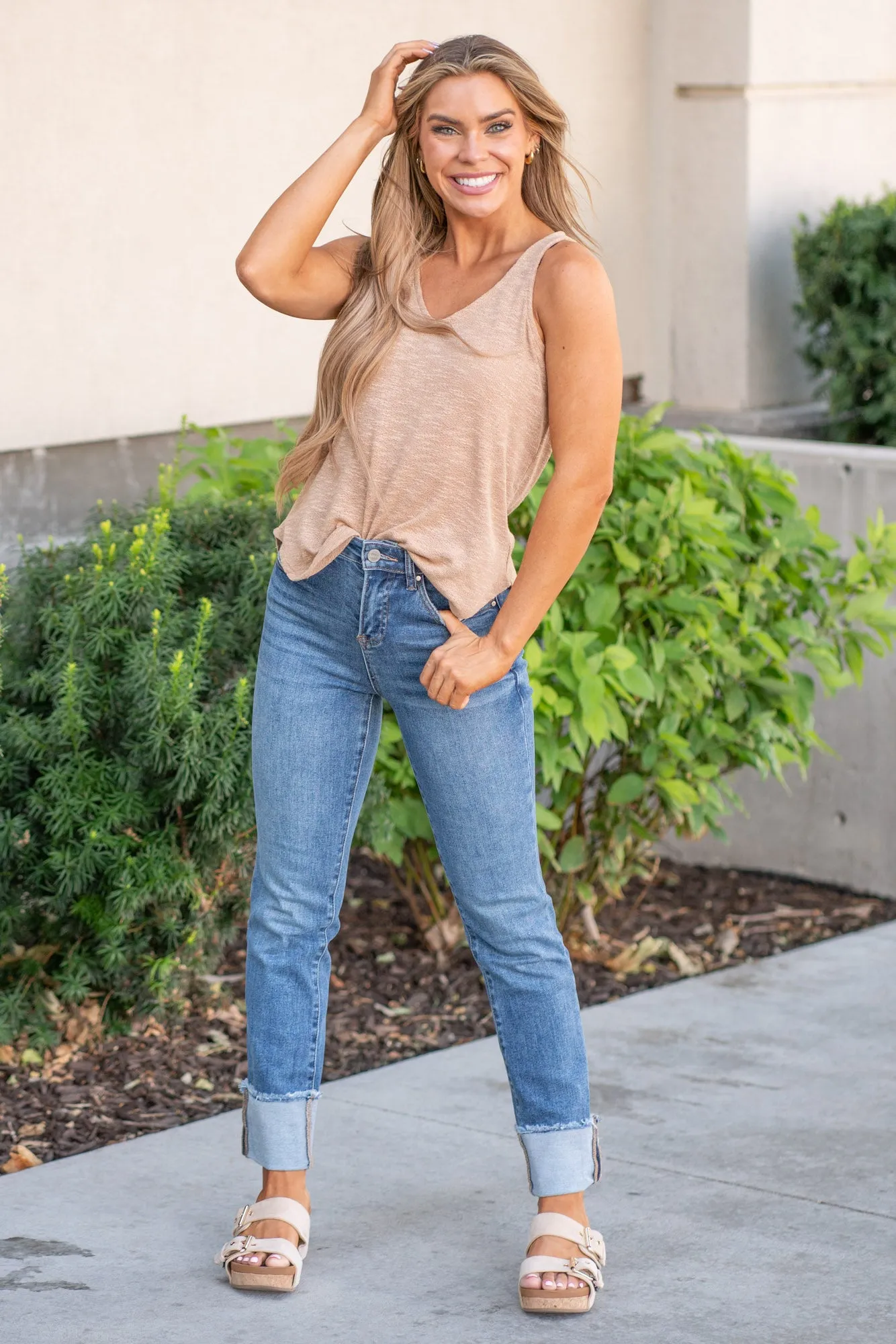 Daybreak High Rise Cuffed Relaxed Straight