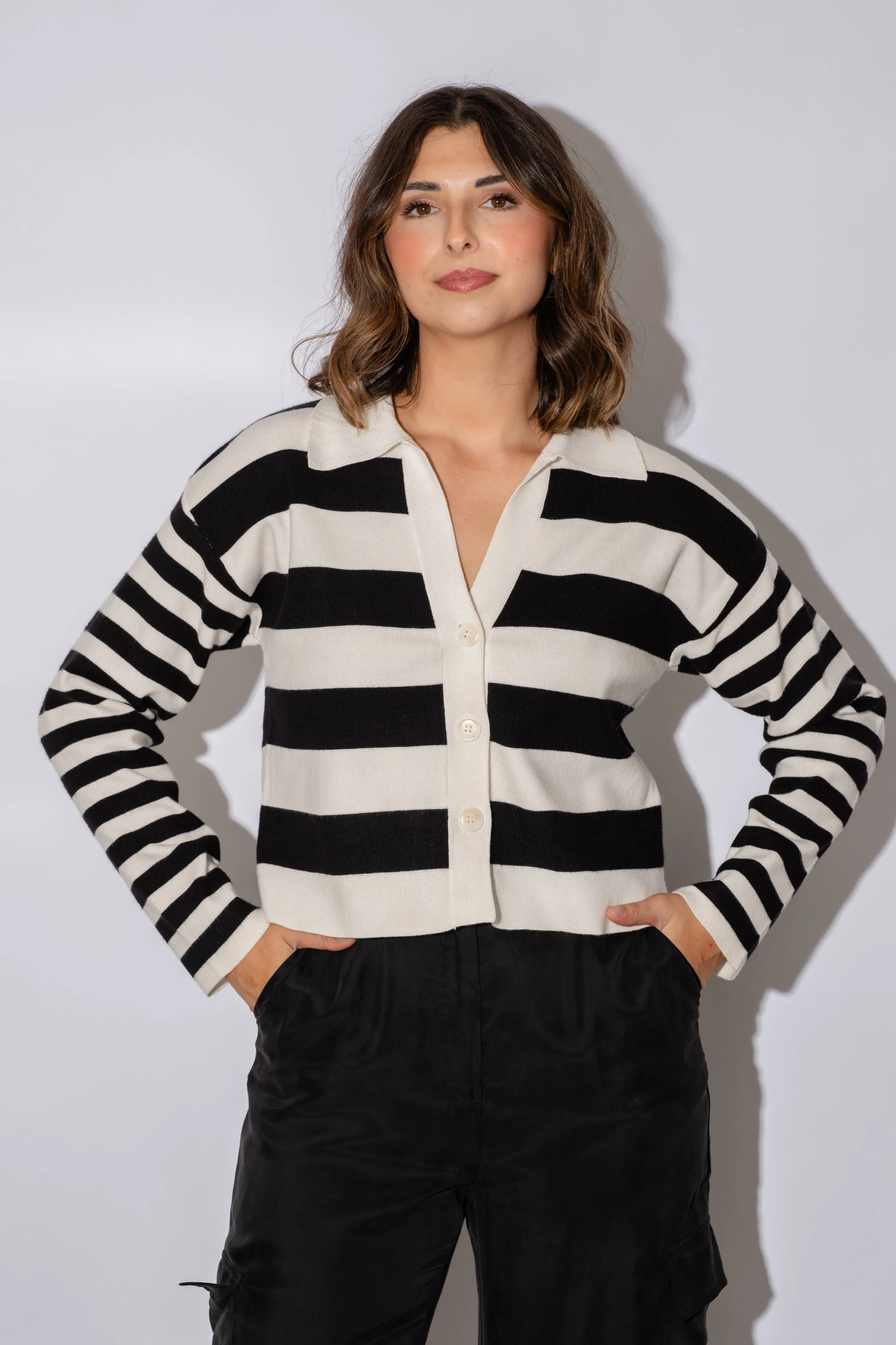 Demi Color Black Cardigan