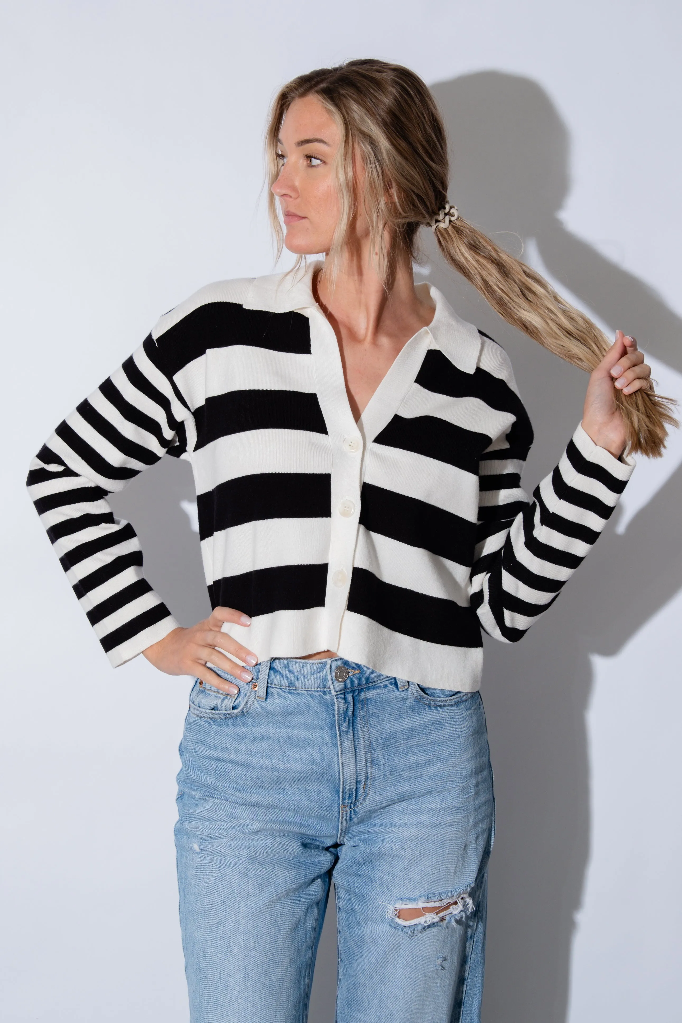 Demi Color Black Cardigan