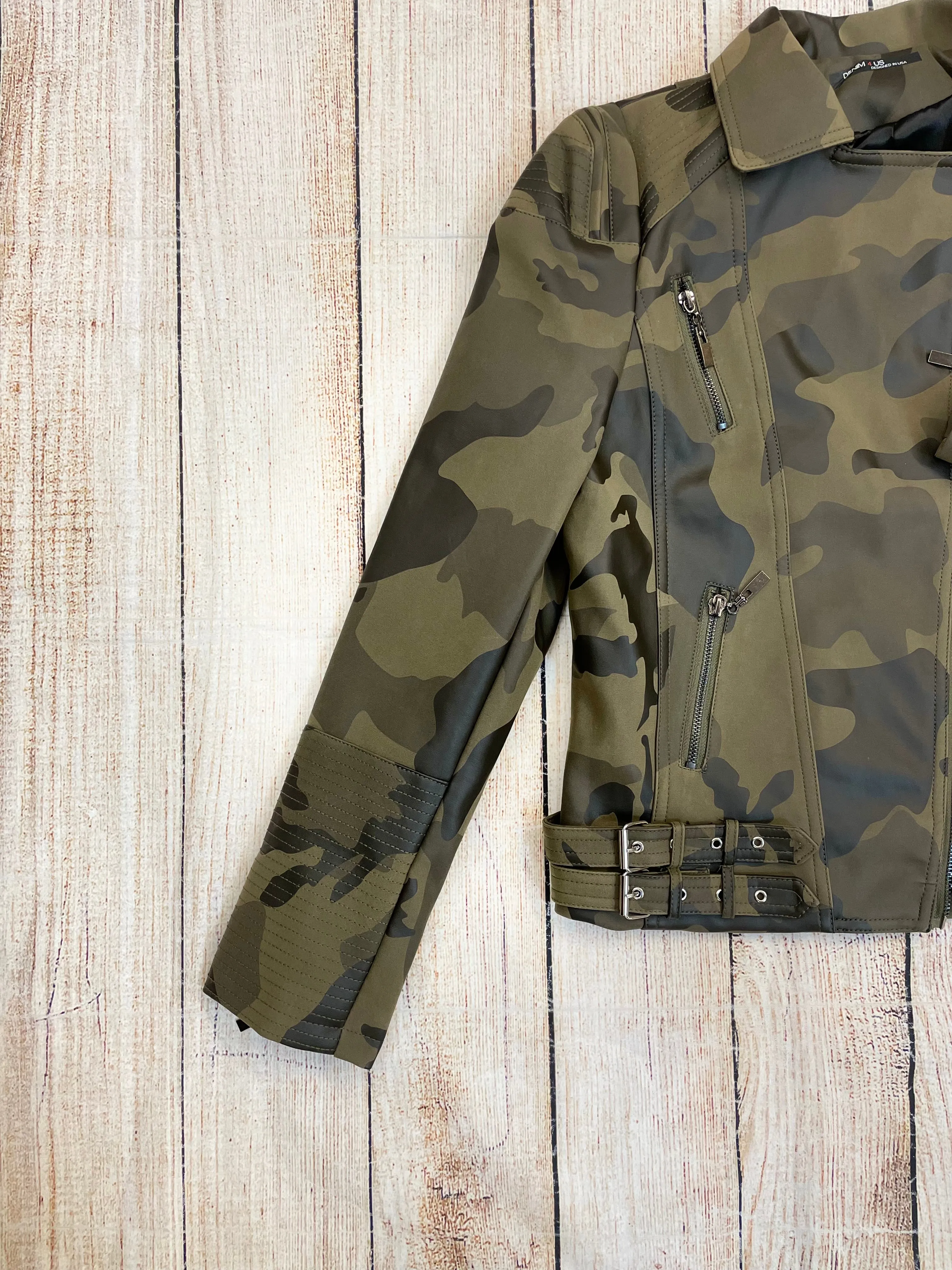 Denim 4 US Camo Leather Jackets