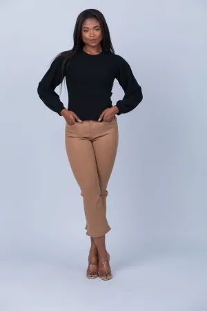 Frame Le Crop Mini Boot in Light Camel Coat