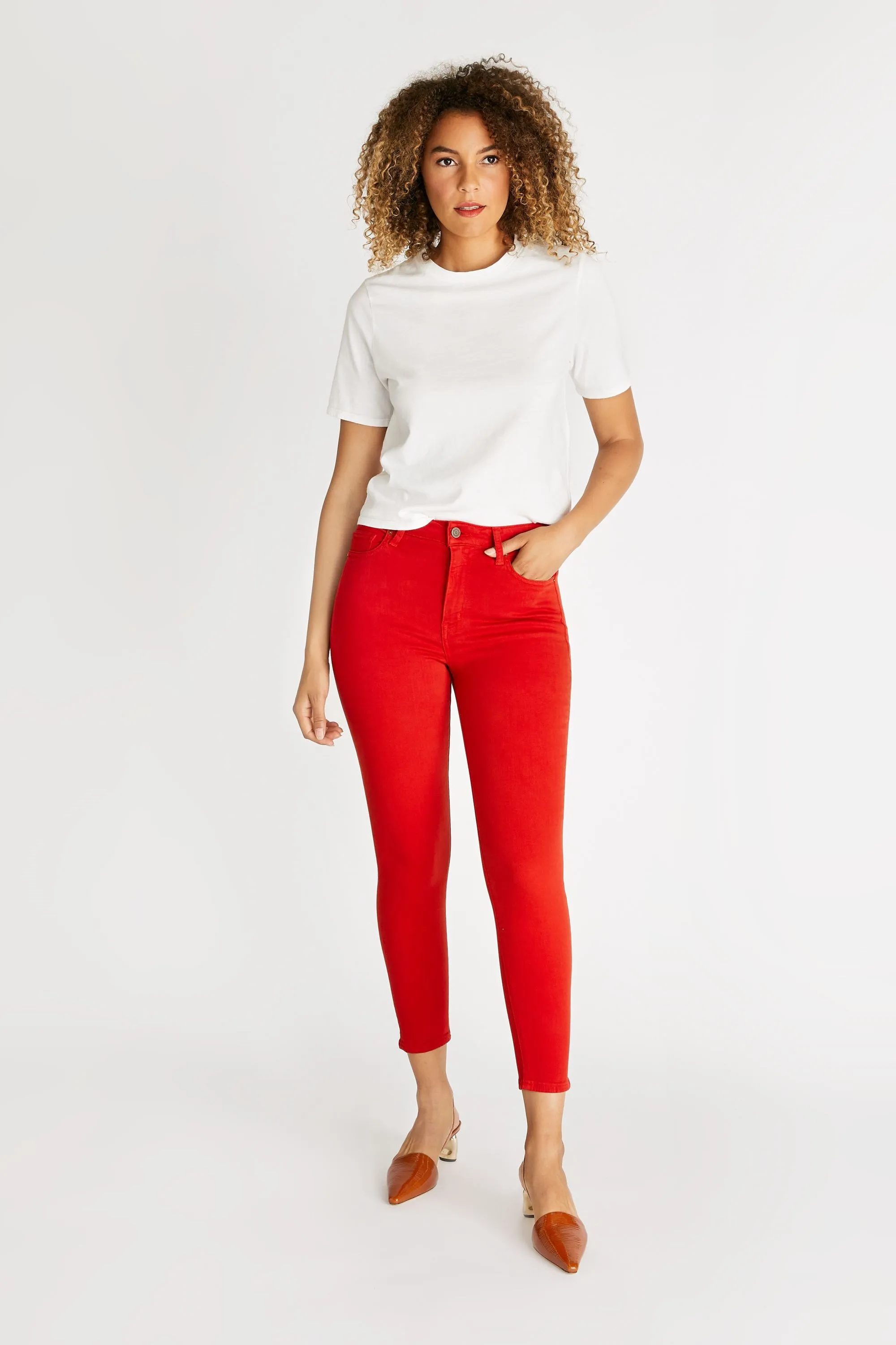 Giselle Mid Rise Skinny - Flame