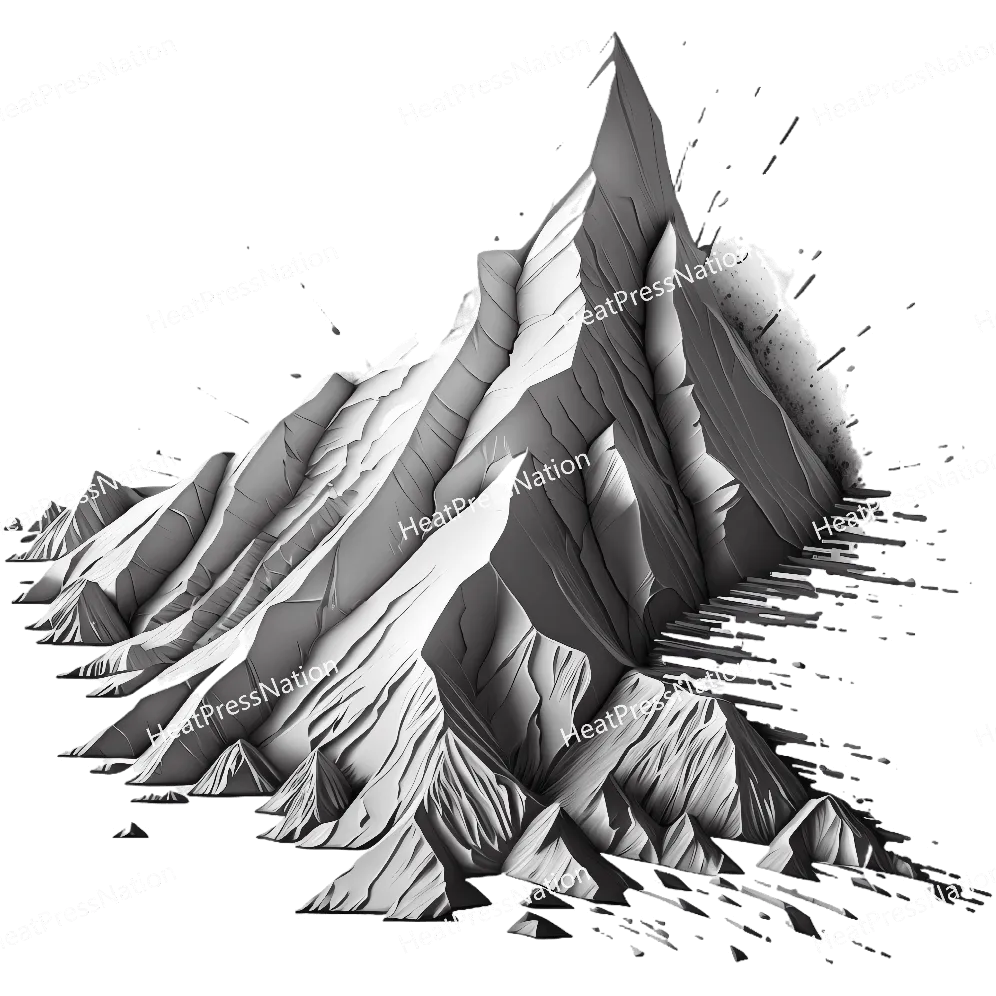 Grayscale Mountain Design