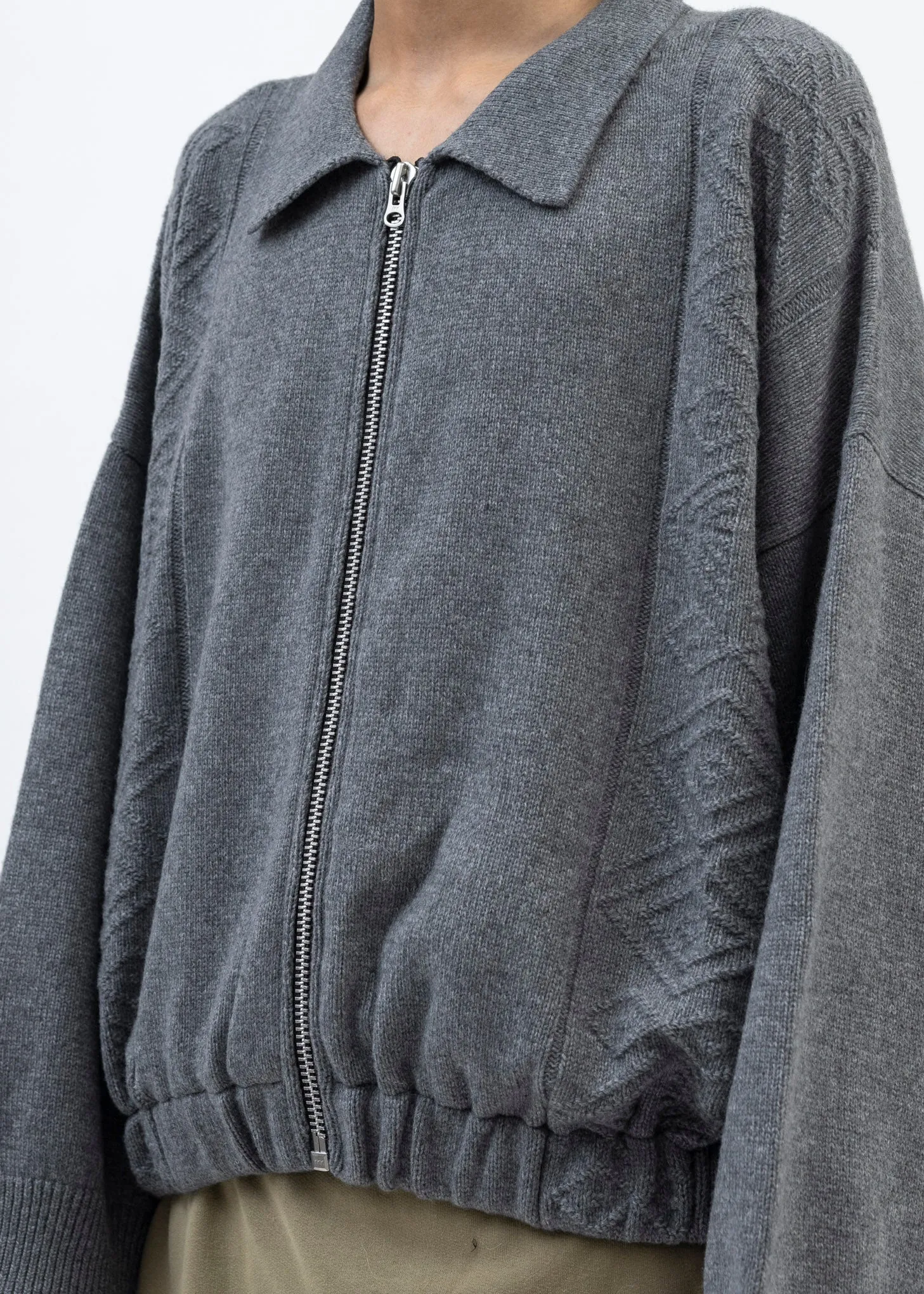 GREY CHIC KNITTED JACKET