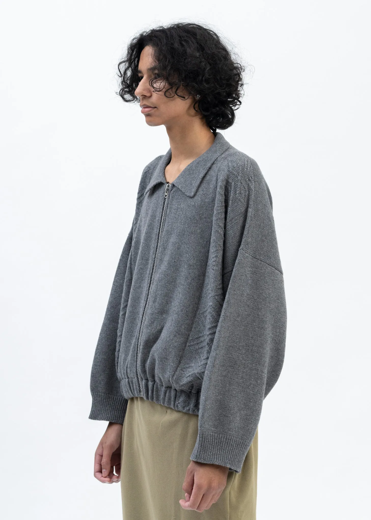 GREY CHIC KNITTED JACKET