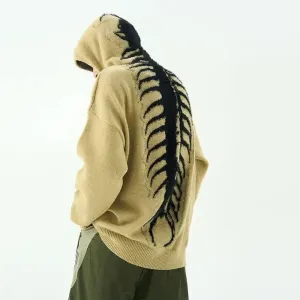 Hooded Knit Sweater - Centipede Sweatshirt