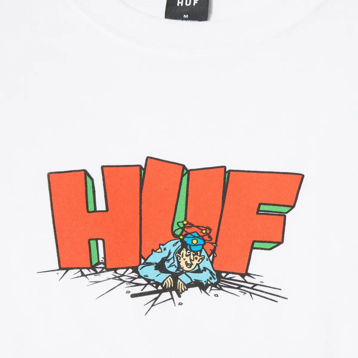 Huf Mens The Drop Short Sleeve T-Shirt White TS01960 WHT