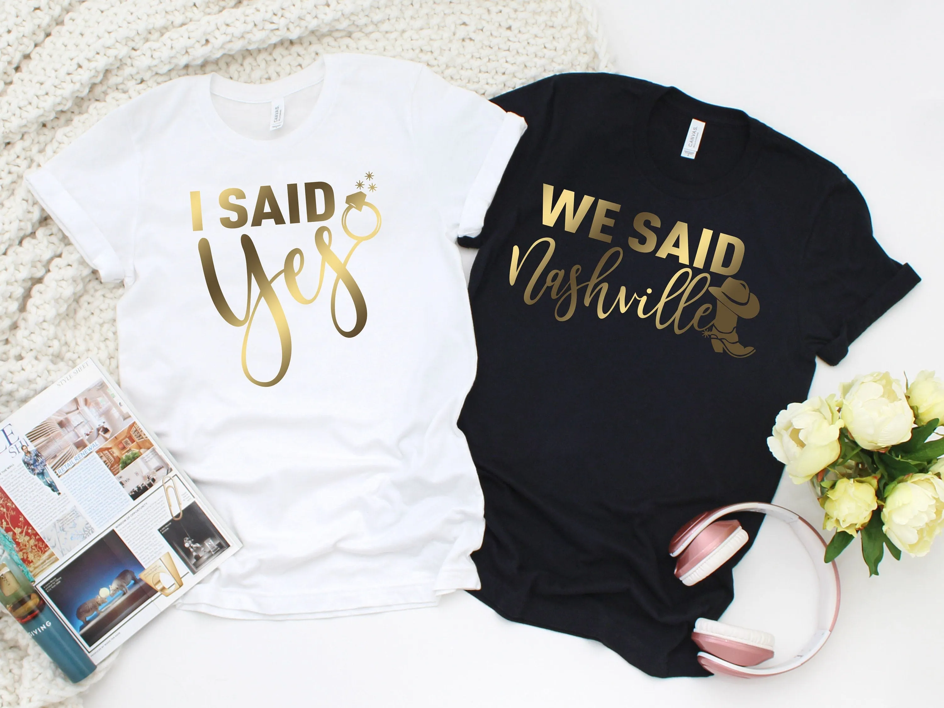 I Said Yes Bride Shirt - We Said Nashville - Bachelorette Party T Shirts
