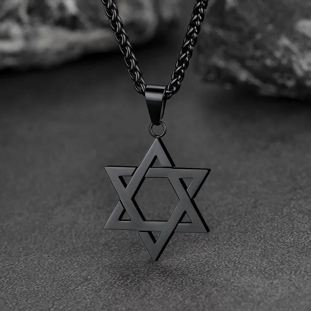 Jewish Star of David Necklace for Men Women