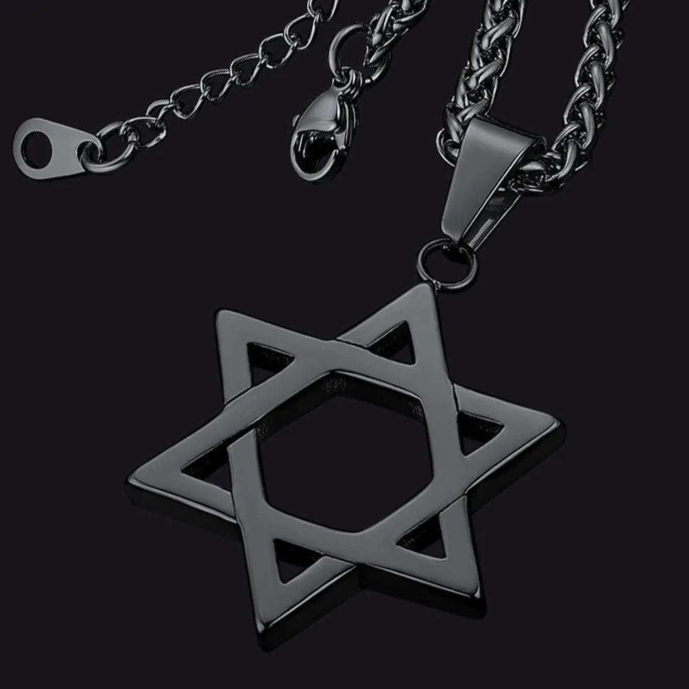 Jewish Star of David Necklace for Men Women