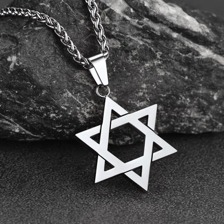 Jewish Star of David Necklace for Men Women