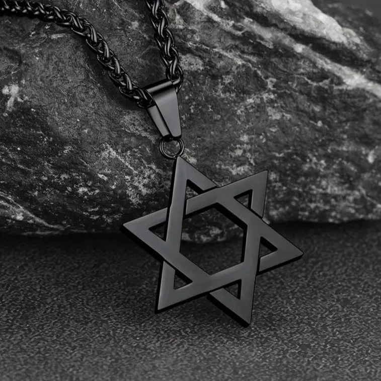 Jewish Star of David Necklace for Men Women