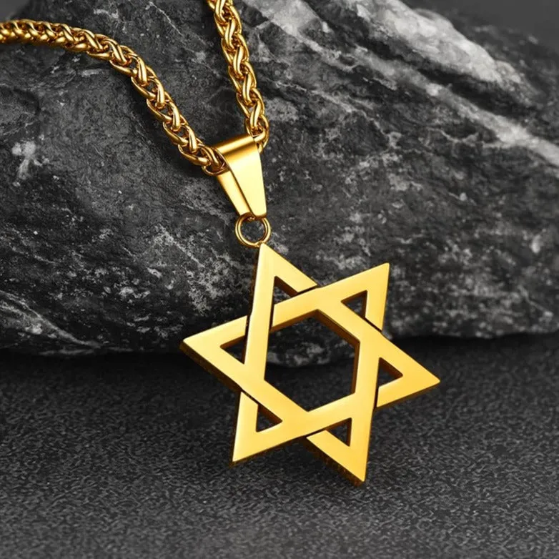 Jewish Star of David Necklace for Men Women